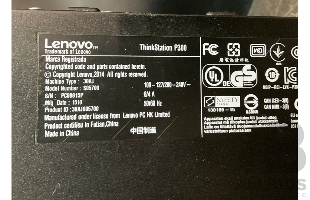 LENOVO ThinkStation P300 WorkStation Xeon E3-1246v3 16GB RAM 2TB HDD