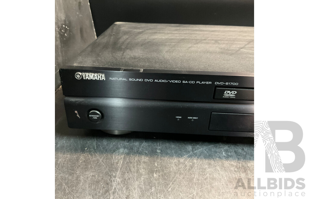 YAMAHA DVD-S1700 DVD Player & SAMSUNG DVD Recorder & VCR (DVD-VR355) - Lot of 2