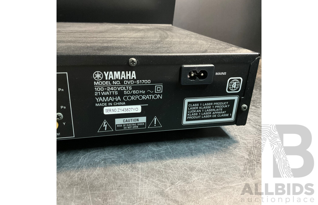 YAMAHA DVD-S1700 DVD Player & SAMSUNG DVD Recorder & VCR (DVD-VR355) - Lot of 2