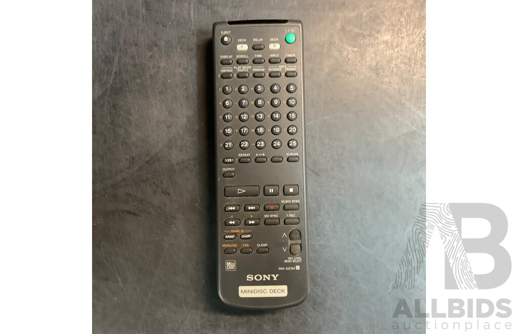 SONY MDS-W1 Minidisc Deck