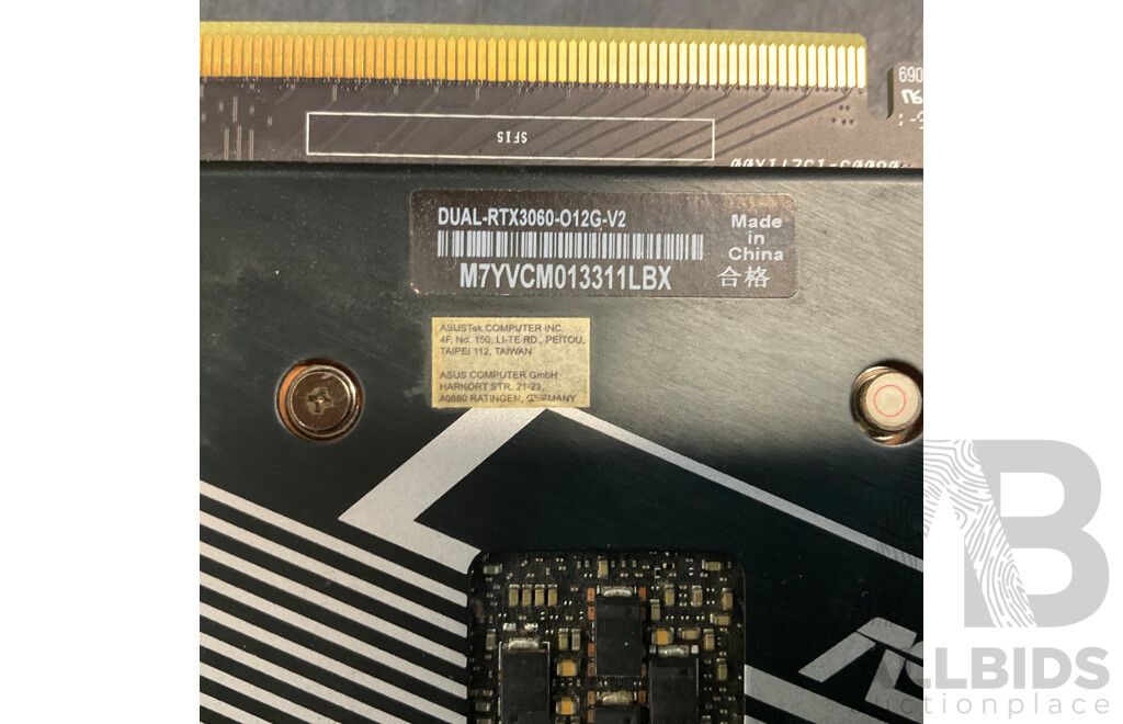 ASUS Geforce RTX 3060  Gaming Graphic Card (DUAL-RTX3060-O12G-V2)