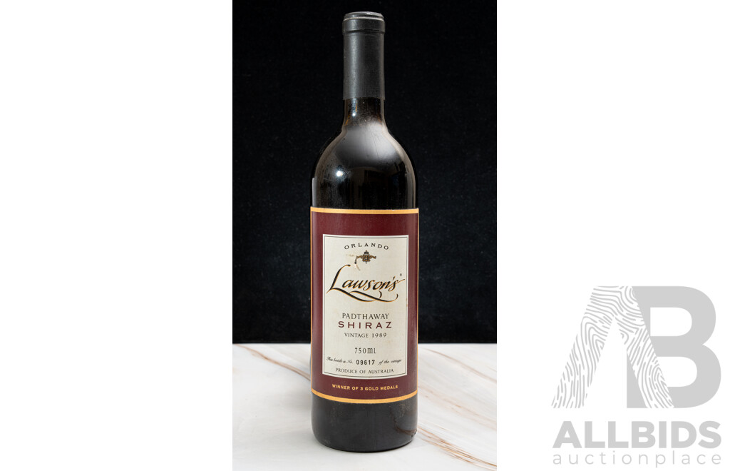 Orlando Lawson's Padthaway Shiraz Vintage 1989