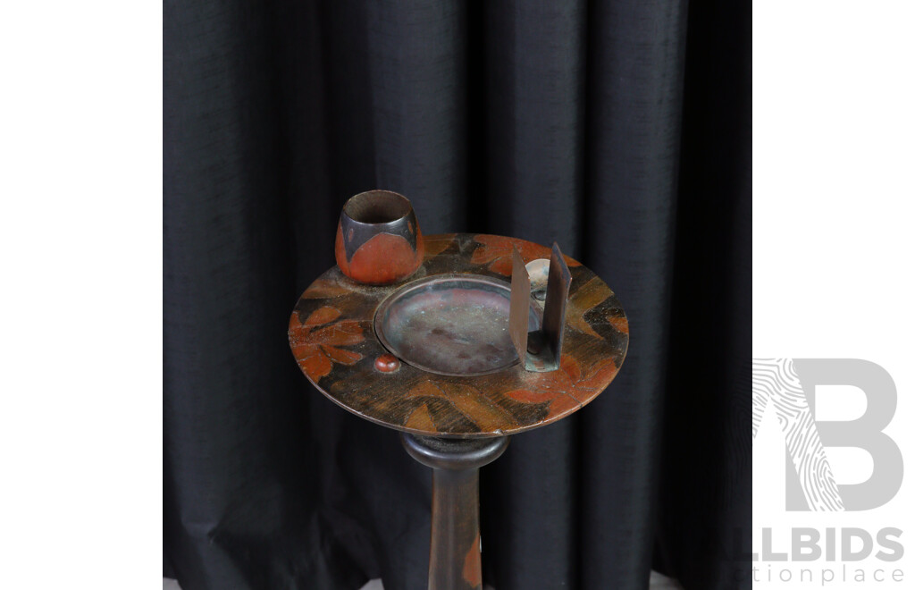 Good Set of Three Vintage Australian Pokerwork Smokers Stands