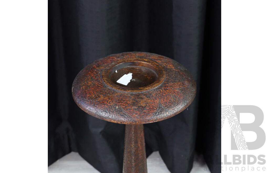 Good Set of Three Vintage Australian Pokerwork Smokers Stands