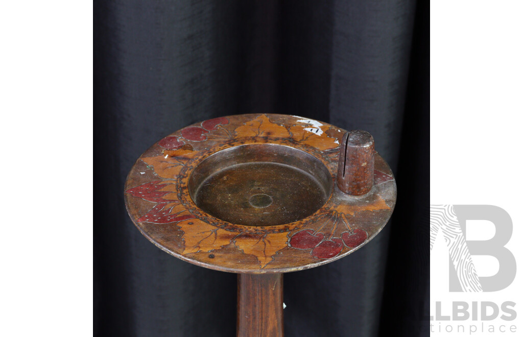 Good Set of Three Vintage Australian Pokerwork Smokers Stands