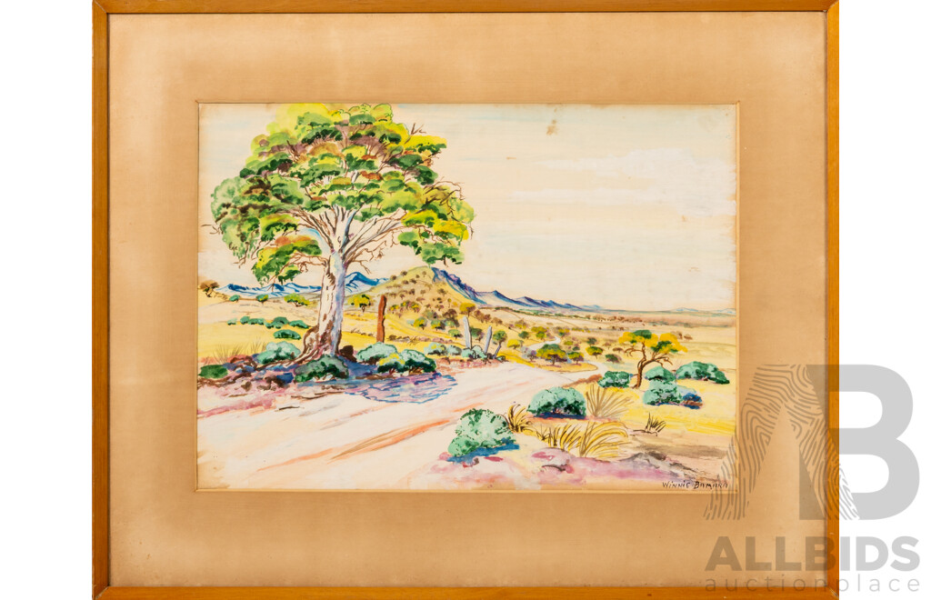 Bamara, Winnie (Born C.1939-1987) Outback Road With Mountain Range