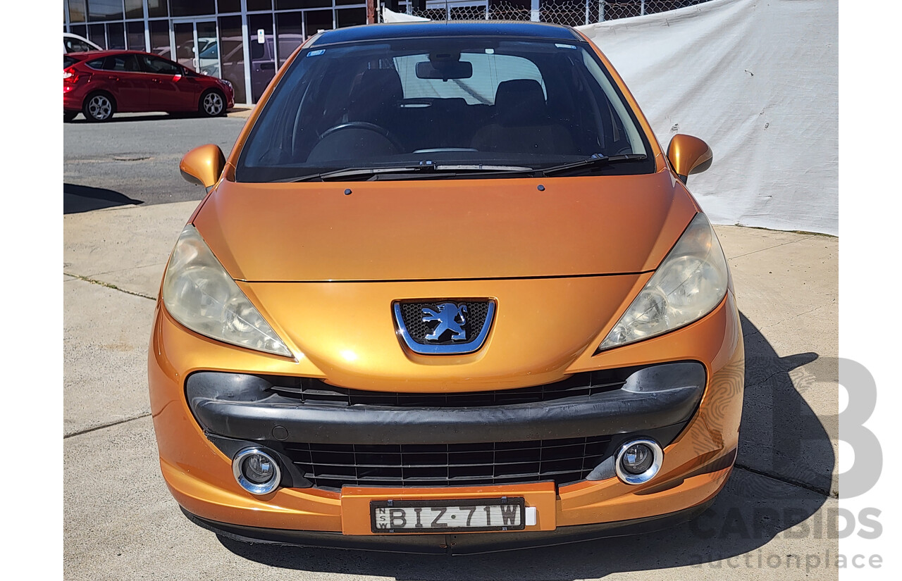 2/2009 Peugeot 207 XT  5d Hatchback Orange 1.6L