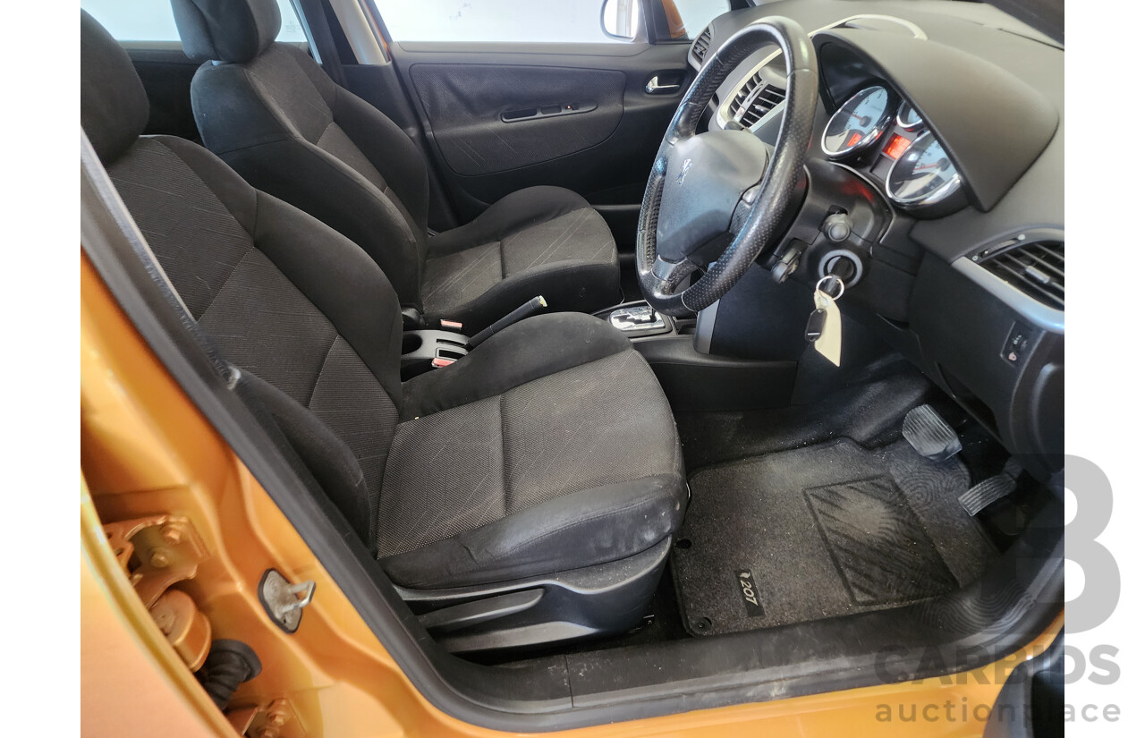 2/2009 Peugeot 207 XT  5d Hatchback Orange 1.6L