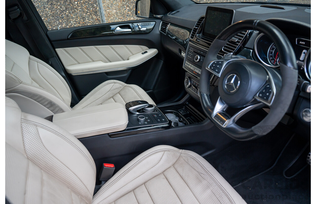 07/2017 Mercedes Benz GLS 63 AMG 4Matic (AWD) X166 MY17 4d Wagon Cavansite Blue Metallic Twin Turbo V8 5.5L - 7 Seater