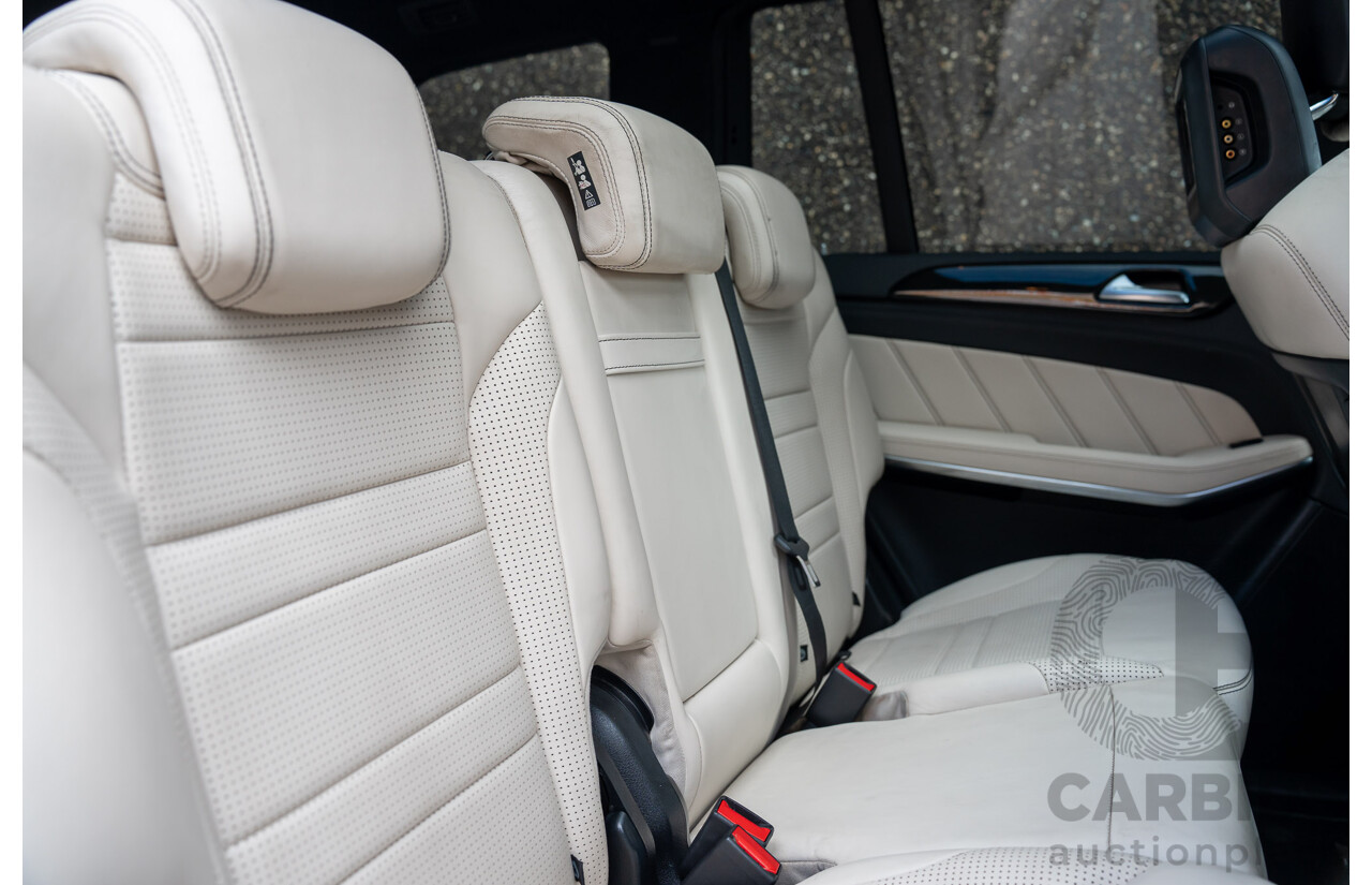 07/2017 Mercedes Benz GLS 63 AMG 4Matic (AWD) X166 MY17 4d Wagon Cavansite Blue Metallic Twin Turbo V8 5.5L - 7 Seater