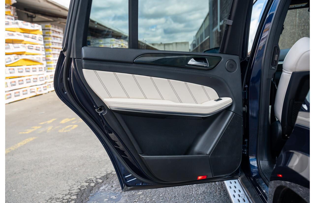 07/2017 Mercedes Benz GLS 63 AMG 4Matic (AWD) X166 MY17 4d Wagon Cavansite Blue Metallic Twin Turbo V8 5.5L - 7 Seater