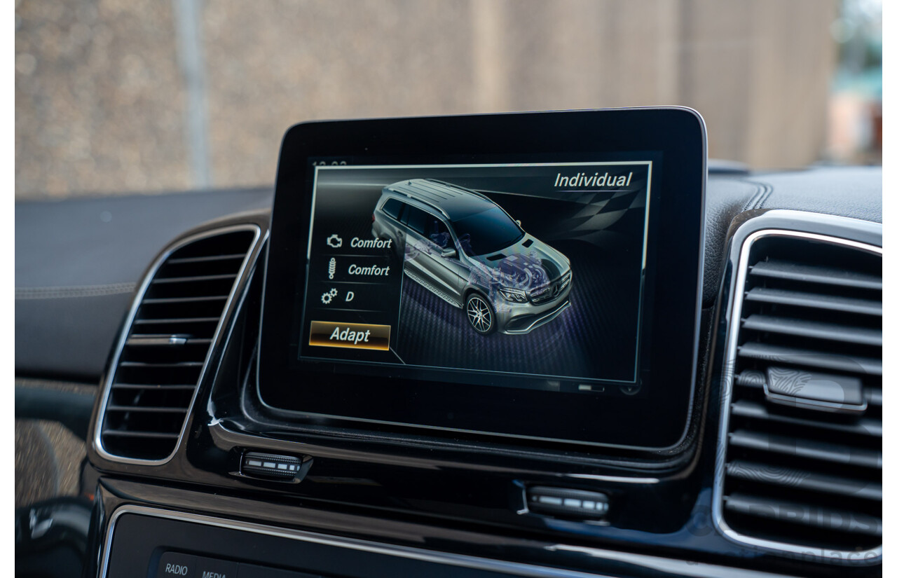 07/2017 Mercedes Benz GLS 63 AMG 4Matic (AWD) X166 MY17 4d Wagon Cavansite Blue Metallic Twin Turbo V8 5.5L - 7 Seater