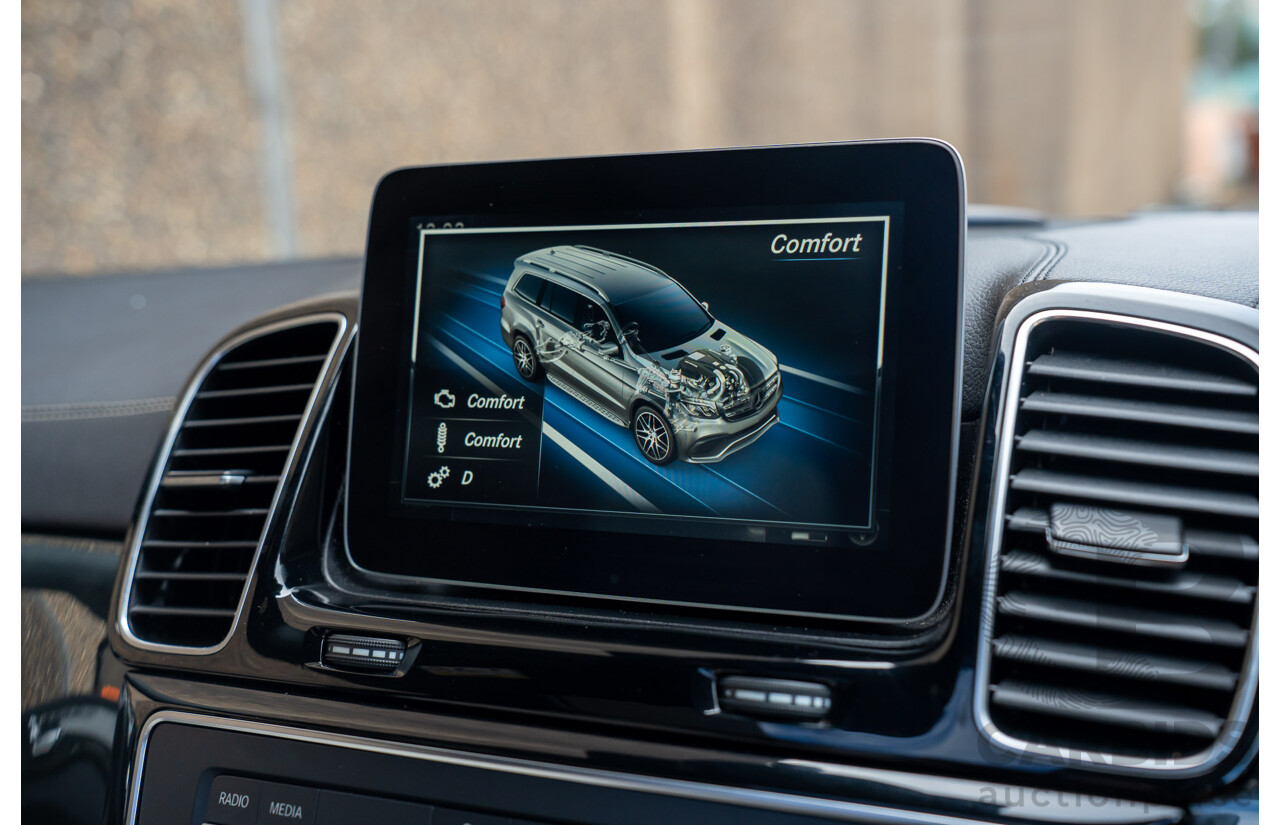 07/2017 Mercedes Benz GLS 63 AMG 4Matic (AWD) X166 MY17 4d Wagon Cavansite Blue Metallic Twin Turbo V8 5.5L - 7 Seater