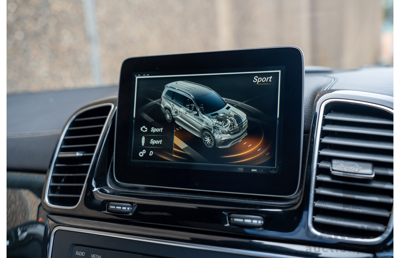 07/2017 Mercedes Benz GLS 63 AMG 4Matic (AWD) X166 MY17 4d Wagon Cavansite Blue Metallic Twin Turbo V8 5.5L - 7 Seater