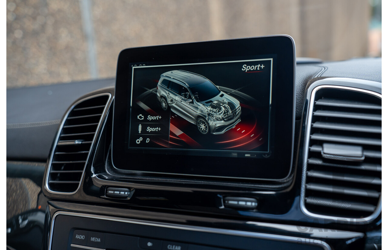 07/2017 Mercedes Benz GLS 63 AMG 4Matic (AWD) X166 MY17 4d Wagon Cavansite Blue Metallic Twin Turbo V8 5.5L - 7 Seater