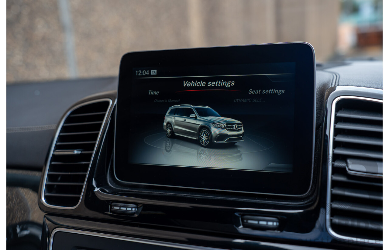 07/2017 Mercedes Benz GLS 63 AMG 4Matic (AWD) X166 MY17 4d Wagon Cavansite Blue Metallic Twin Turbo V8 5.5L - 7 Seater