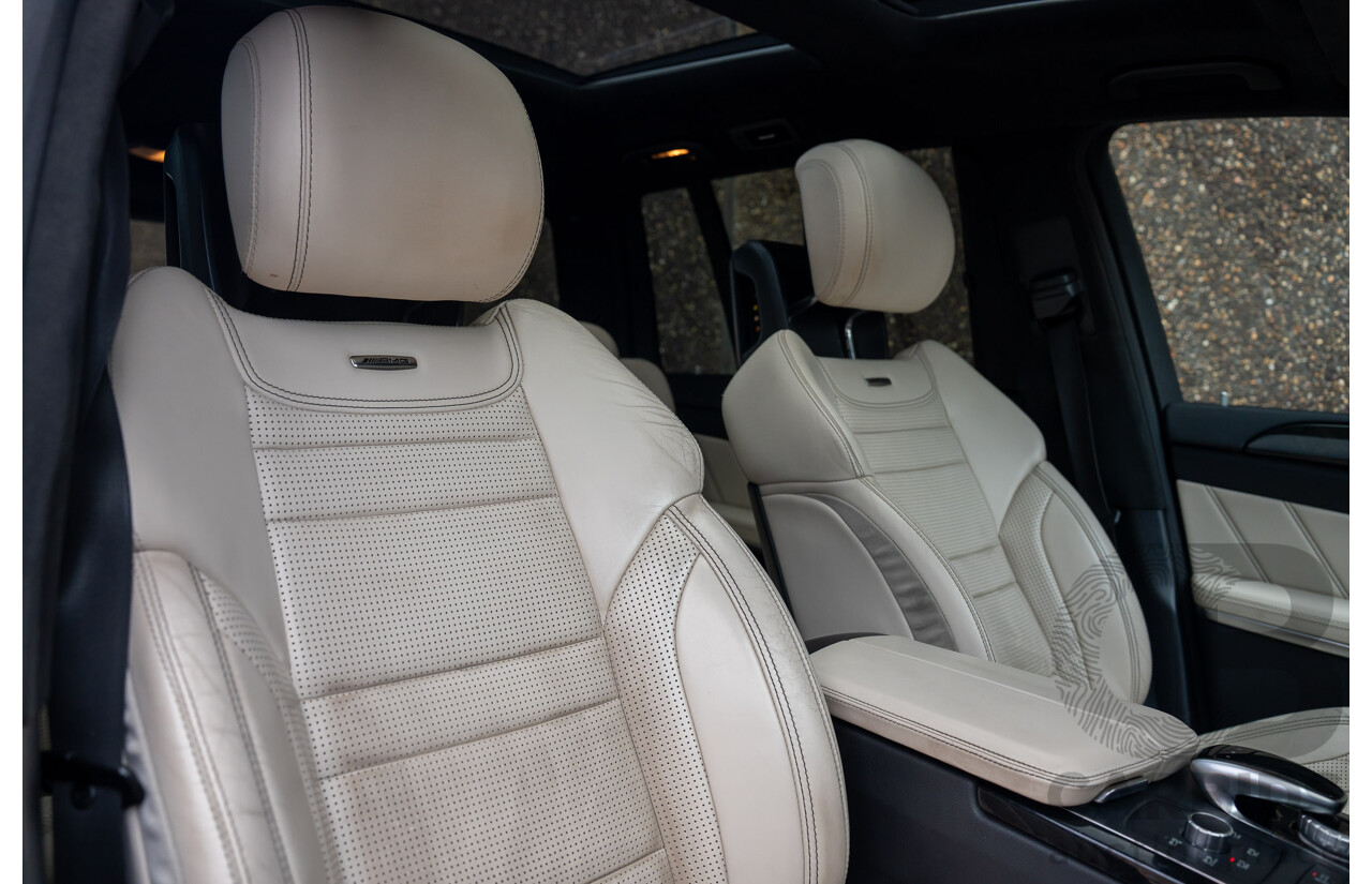 07/2017 Mercedes Benz GLS 63 AMG 4Matic (AWD) X166 MY17 4d Wagon Cavansite Blue Metallic Twin Turbo V8 5.5L - 7 Seater