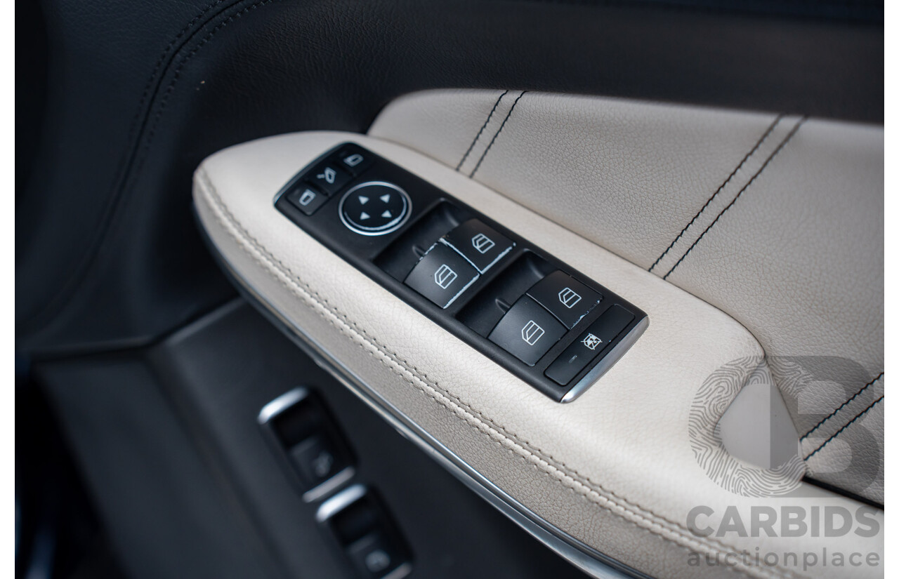 07/2017 Mercedes Benz GLS 63 AMG 4Matic (AWD) X166 MY17 4d Wagon Cavansite Blue Metallic Twin Turbo V8 5.5L - 7 Seater