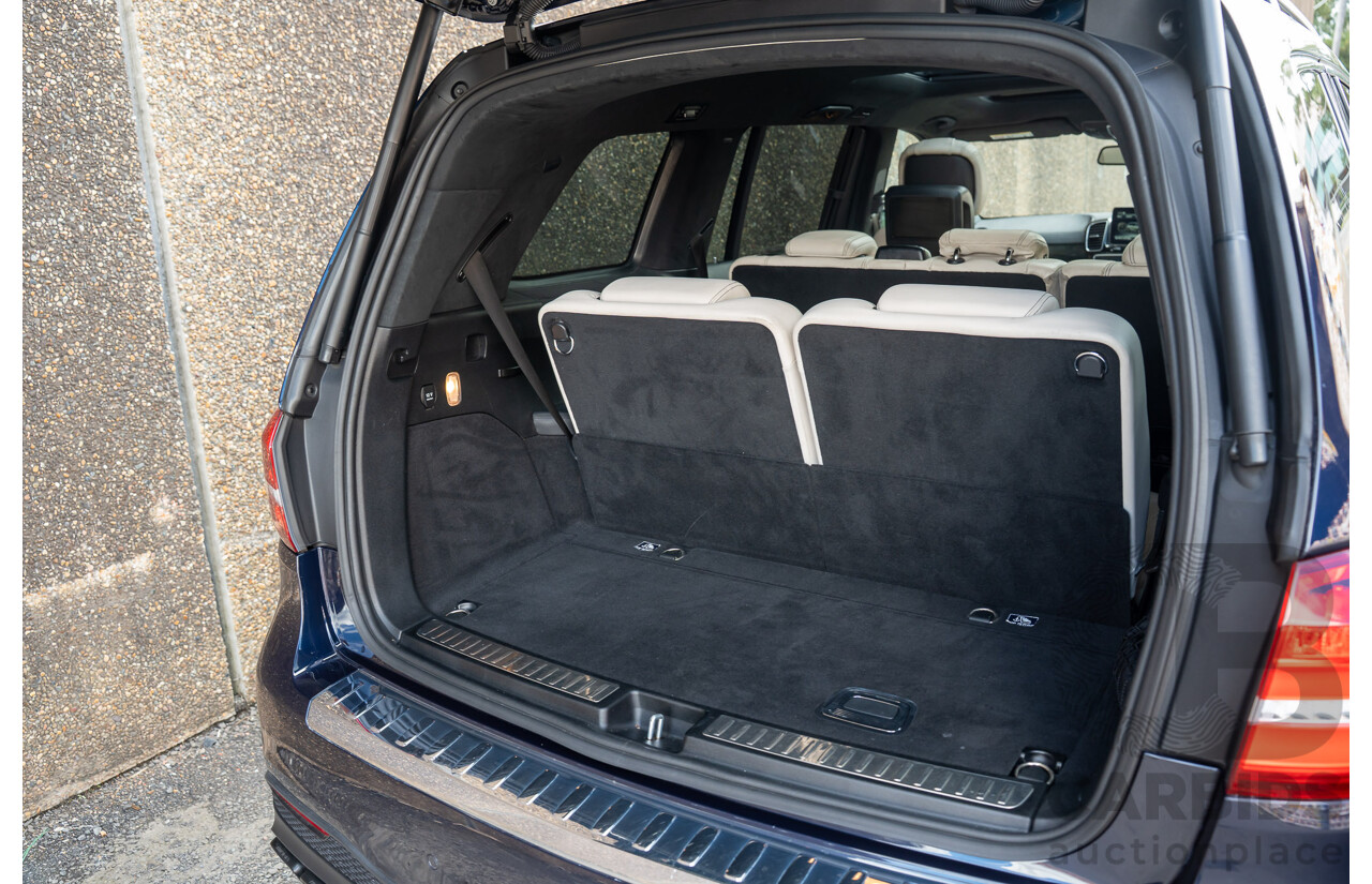 07/2017 Mercedes Benz GLS 63 AMG 4Matic (AWD) X166 MY17 4d Wagon Cavansite Blue Metallic Twin Turbo V8 5.5L - 7 Seater