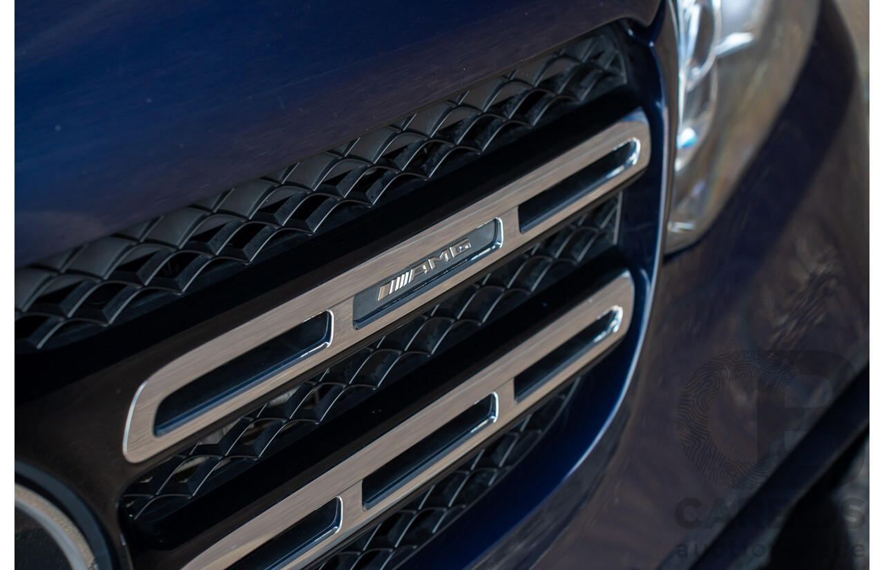 07/2017 Mercedes Benz GLS 63 AMG 4Matic (AWD) X166 MY17 4d Wagon Cavansite Blue Metallic Twin Turbo V8 5.5L - 7 Seater