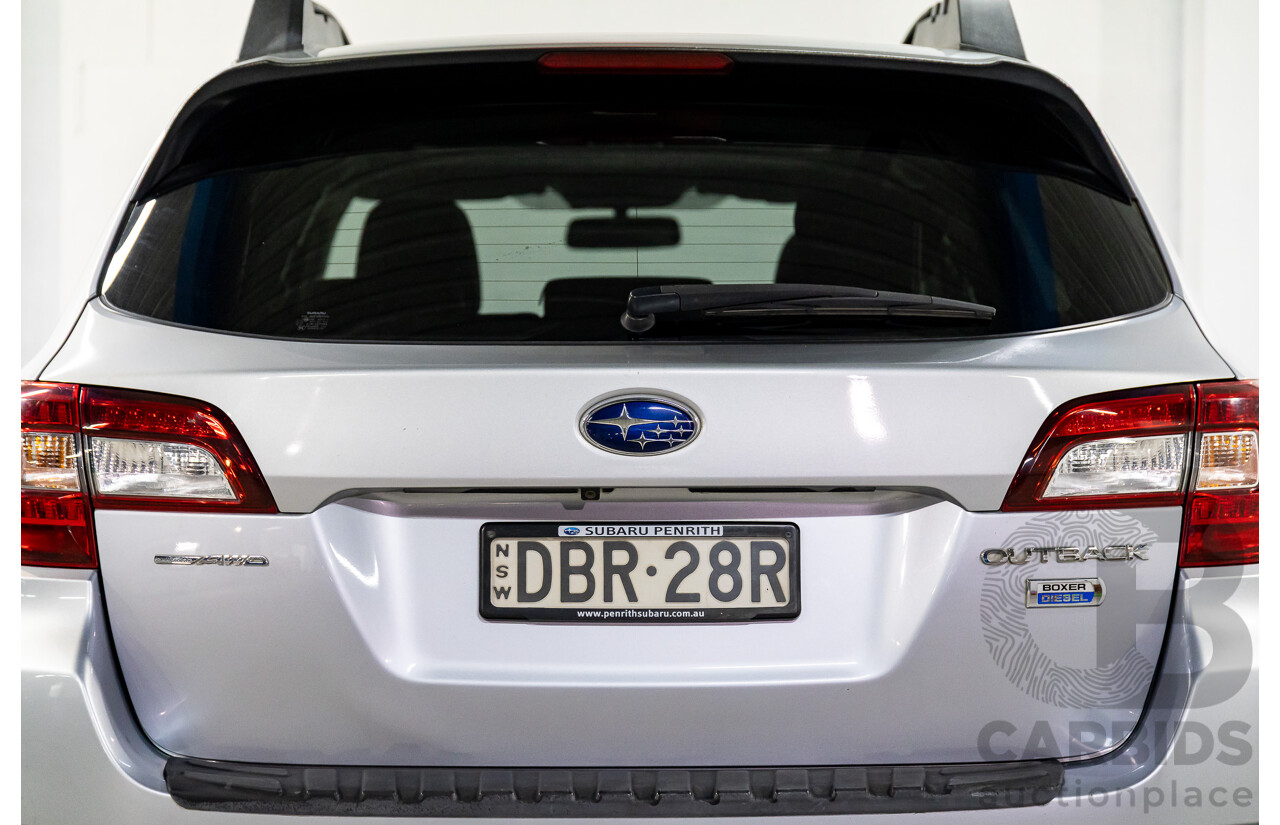 6/2015 Subaru Outback 2.0D Premium MY15 4d Wagon Ice Silver Metallic Turbo Diesel 2.0L