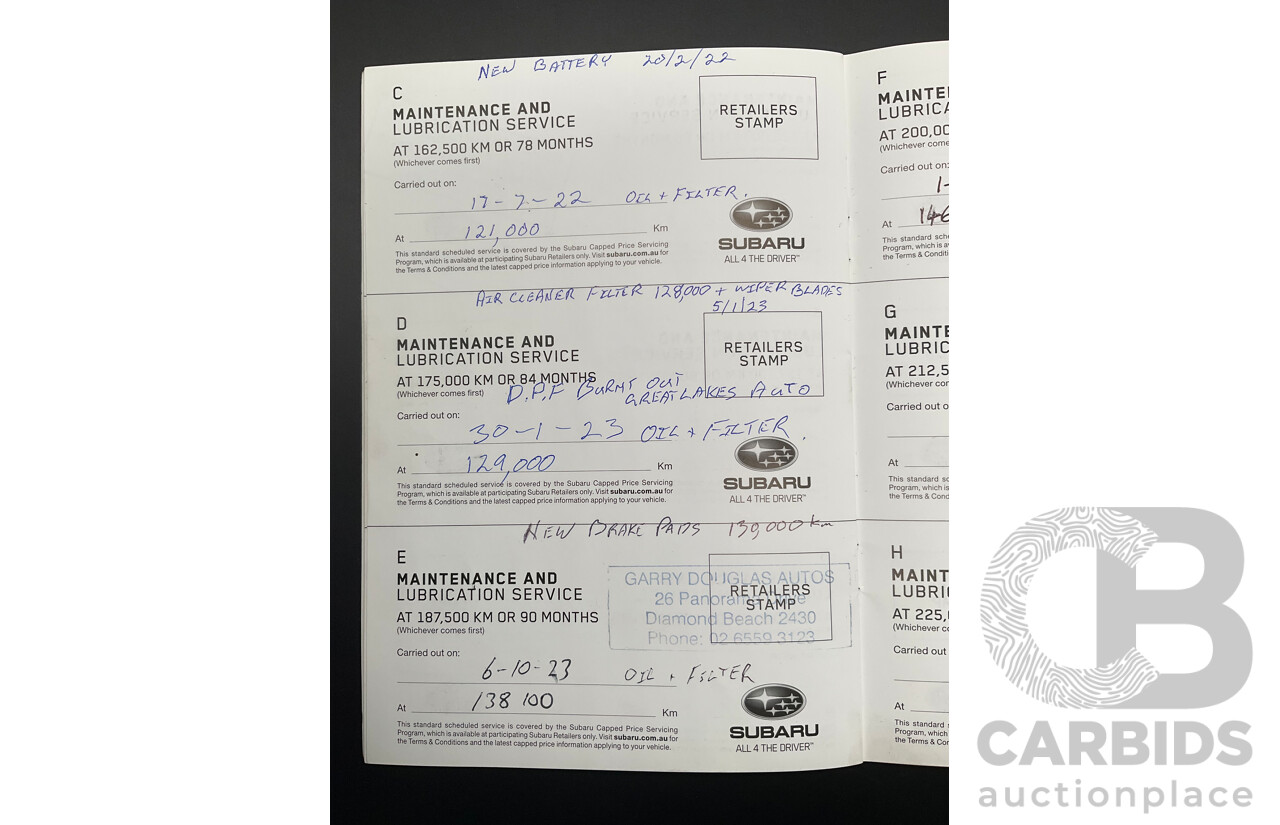 6/2015 Subaru Outback 2.0D Premium MY15 4d Wagon Ice Silver Metallic Turbo Diesel 2.0L