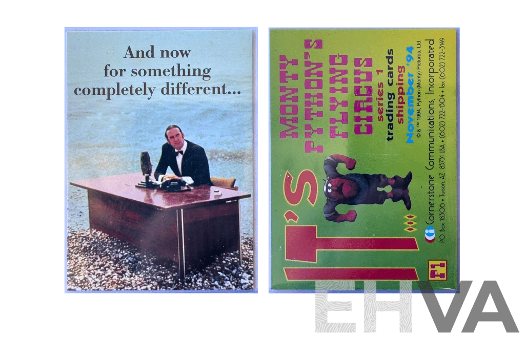 Vintage Monty Python Trading Card from Series 1 with Classic British Comedy Artwork