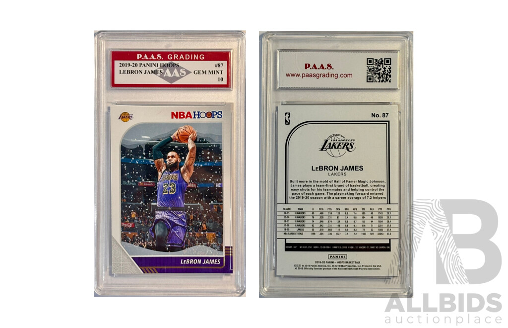 LeBron James Graded NBA Hoops Card – Gem Mint – All-Time Scoring Leader & 4 x Champion