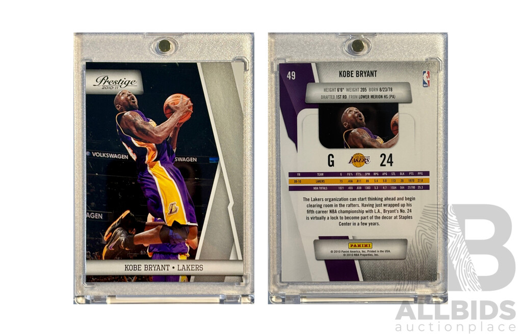 Kobe Bryant Prestige Card – Lakers Legend – 5 x NBA Champion & Global Icon