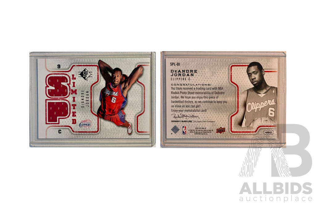 DeAndre Jordan SP Limited Patch Card – Game-Worn Memorabilia – All-Star & Olympic Gold Medallist