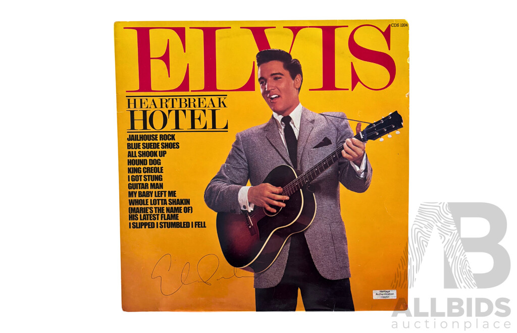 Elvis Presley Autographed ‘Heartbreak Hotel’ Album – Original Pressing with COA – a Rock Icon’s Legacy