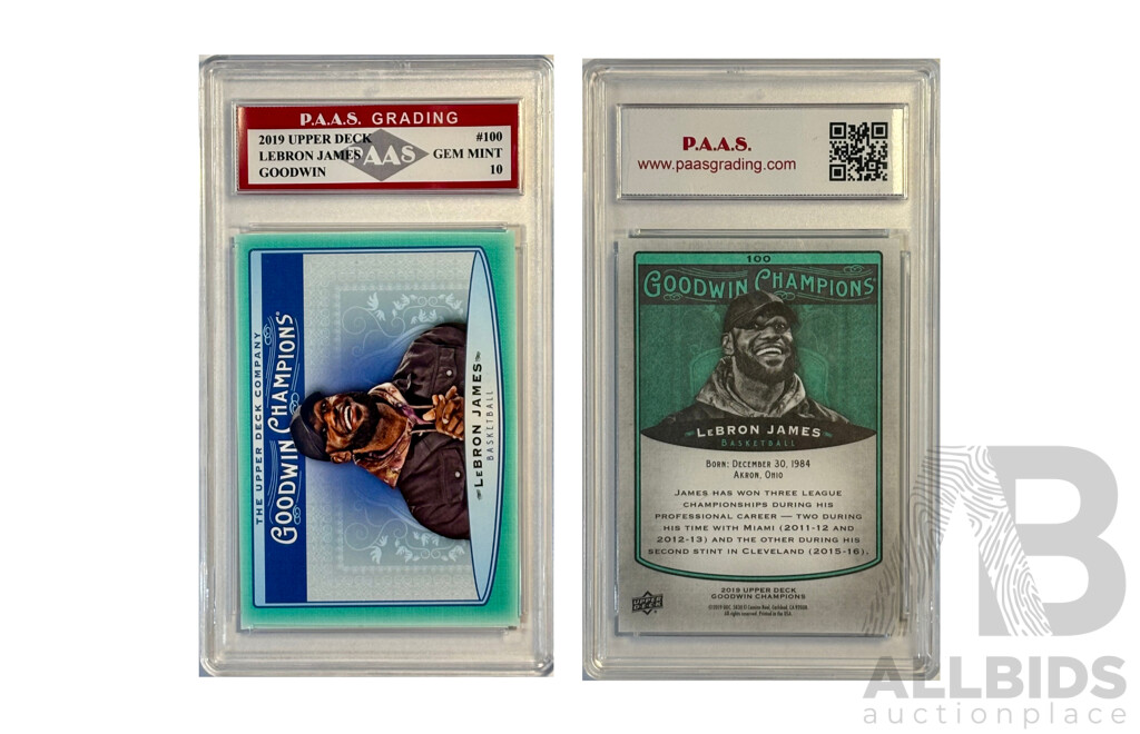 LeBron James Upper Deck Goodwin Champions Card – PAAS Gem Mint – Unique Non-NBA Insert