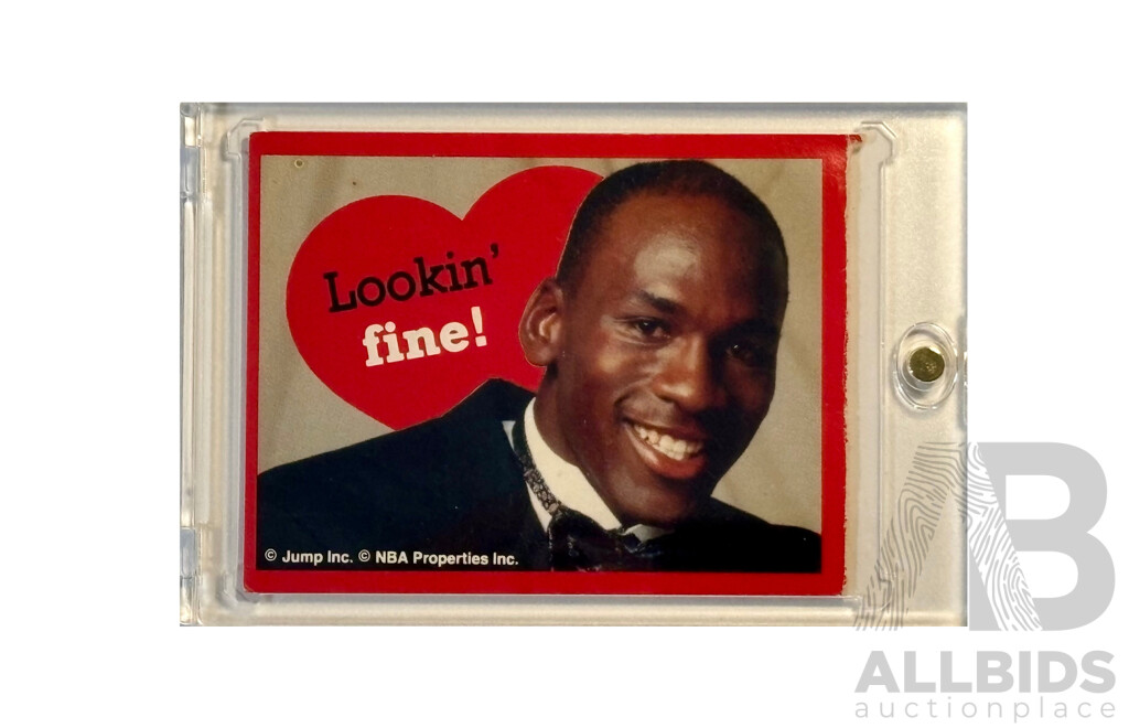 Michael Jordan ‘Lookin’ Fine!’ Promo Sticker – Rare 90s Pop Culture Crossover – Display Ready