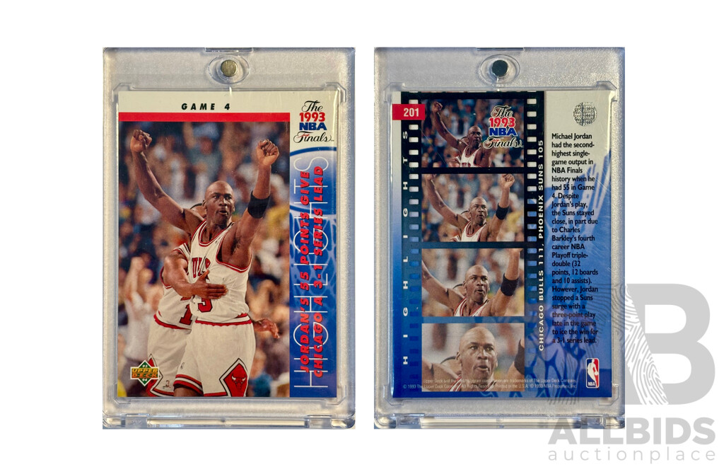 Michael Jordan 1993 NBA Finals Card – Game 4 Heroics – Upper Deck Bulls Classic