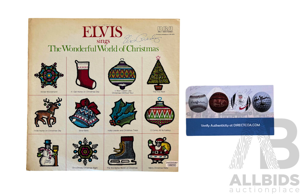 Elvis Presley Autographed Christmas Album – ‘Wonderful World of Christmas’ – Holiday Classic with COA