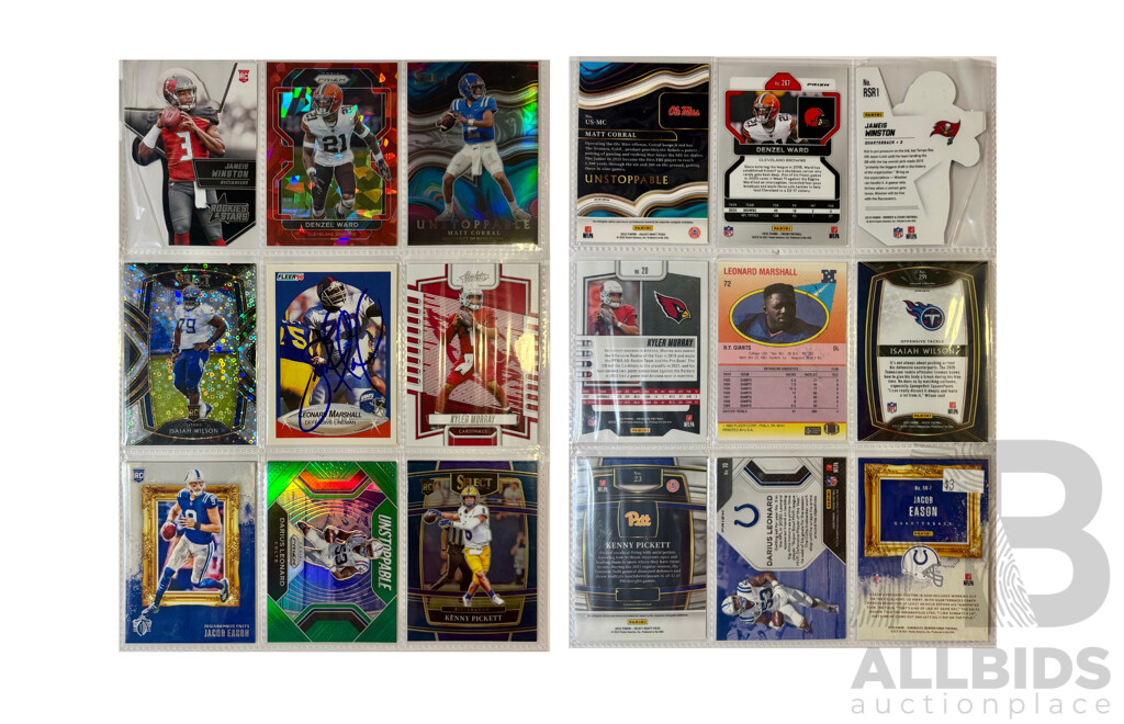 NFL Rookie & Stars Card Lot – 9-Card Mix – Includes Autos, Inserts, Select & Prizm
