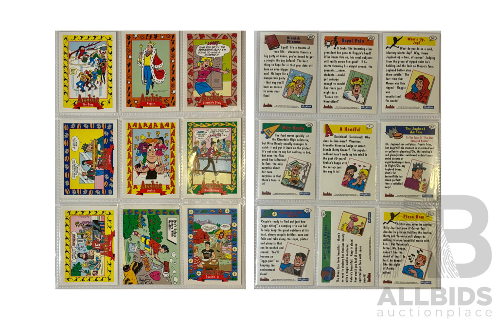 Archie Comics 9-Card Lot – 1990s Collector Series – Riverdale Favourites with Retro Humour