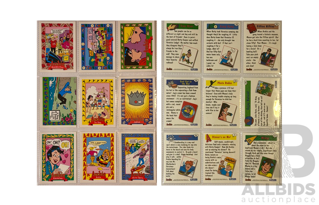 Archie Comics 1990s Card Lot – 9-Card Set – Pop Art Style & Classic Teen Humour