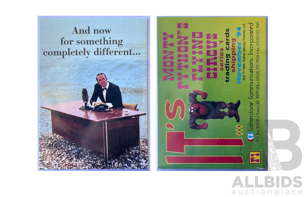 Vintage Monty Python Trading Card from Series 1 with Classic British Comedy Artwork