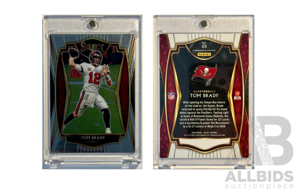 Tom Brady Select Football Card – 7× Super Bowl Champion – NFL Icon in Premium Condition