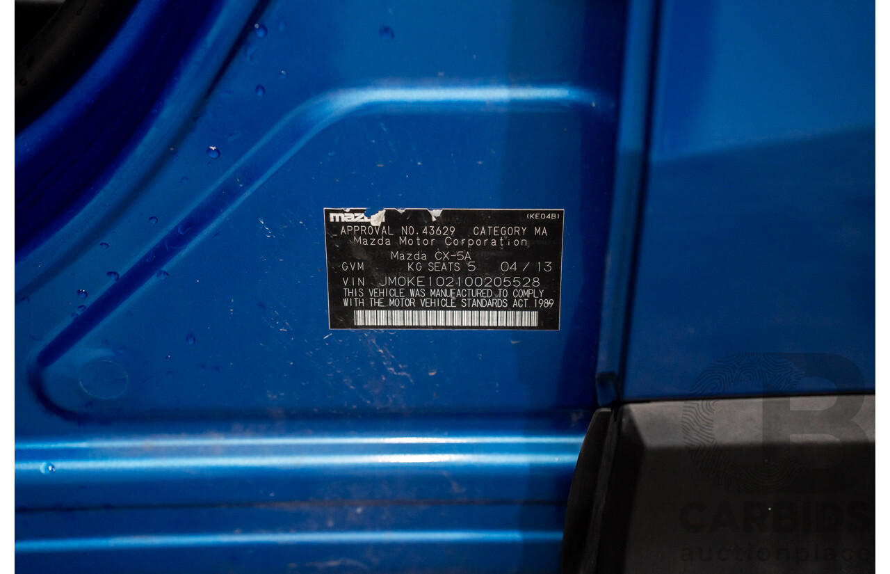 4/2013 Mazda CX-5 Maxx Sport (4x4) MY13 4d Wagon Blue 2.2L