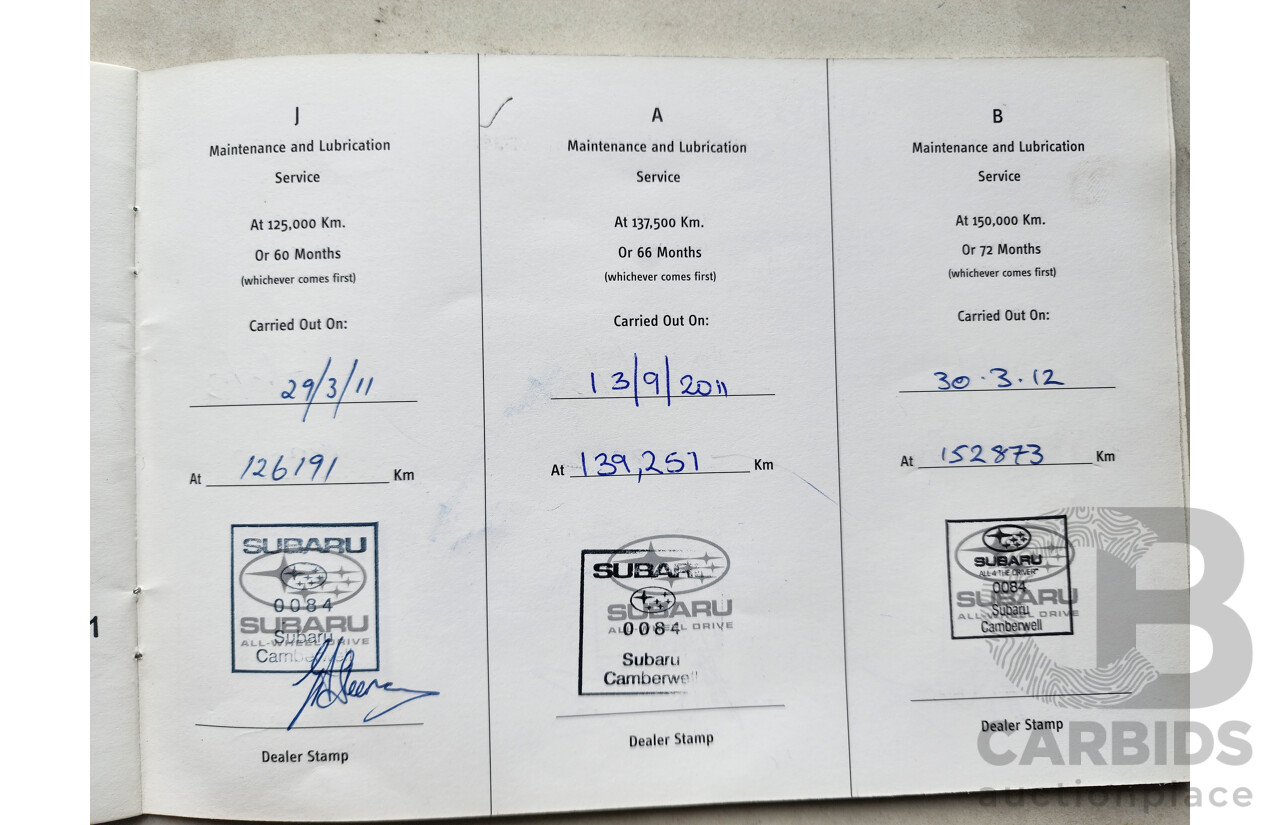 1/2006 Subaru Liberty 3.0r-B MY06 4d Sedan Grey 3.0L