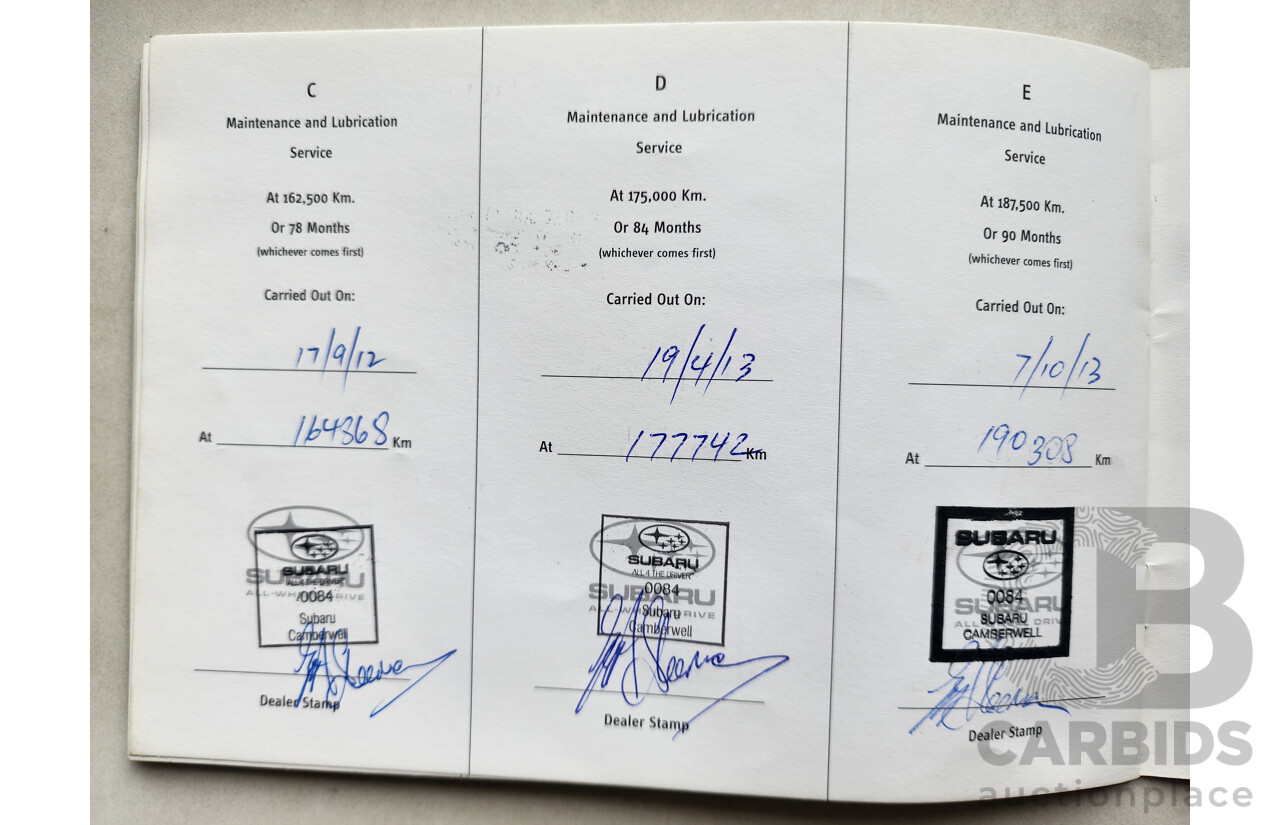 1/2006 Subaru Liberty 3.0r-B MY06 4d Sedan Grey 3.0L