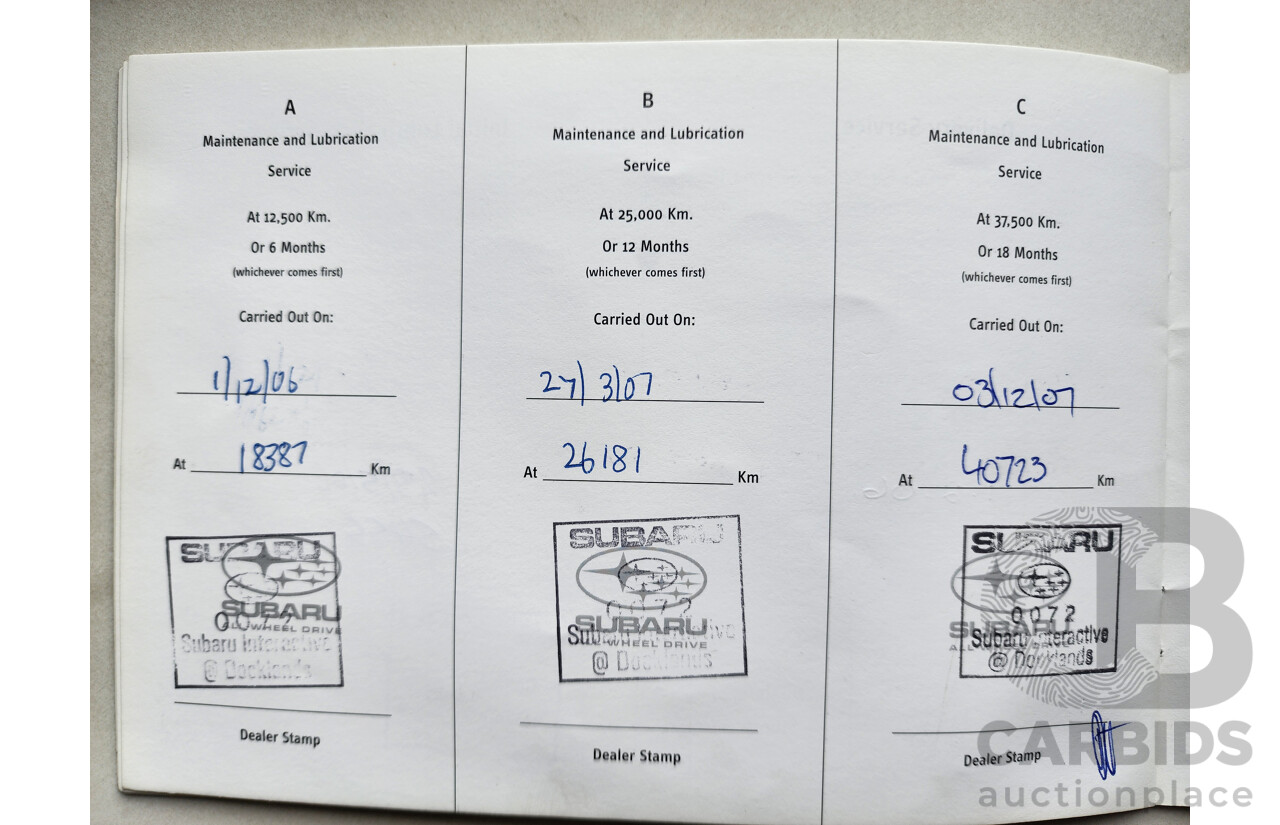 1/2006 Subaru Liberty 3.0r-B MY06 4d Sedan Grey 3.0L