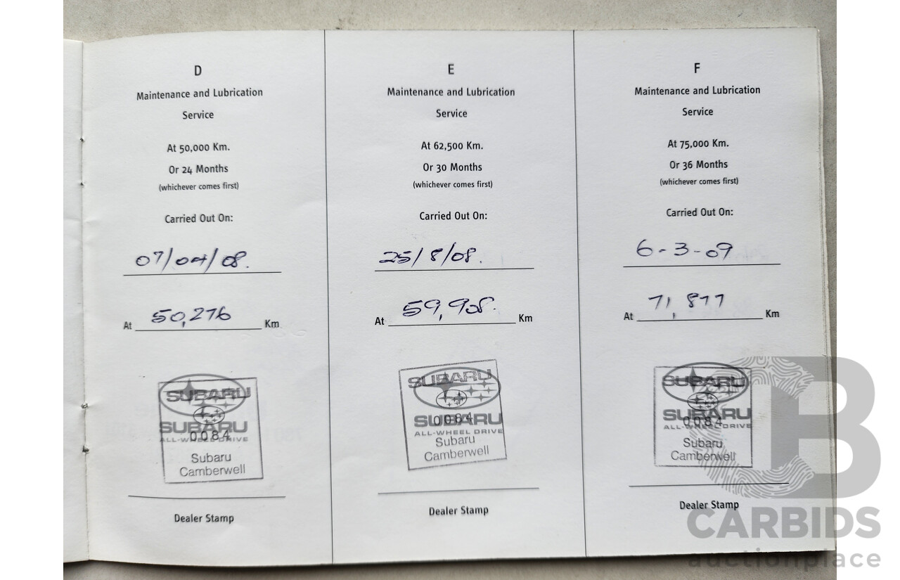 1/2006 Subaru Liberty 3.0r-B MY06 4d Sedan Grey 3.0L