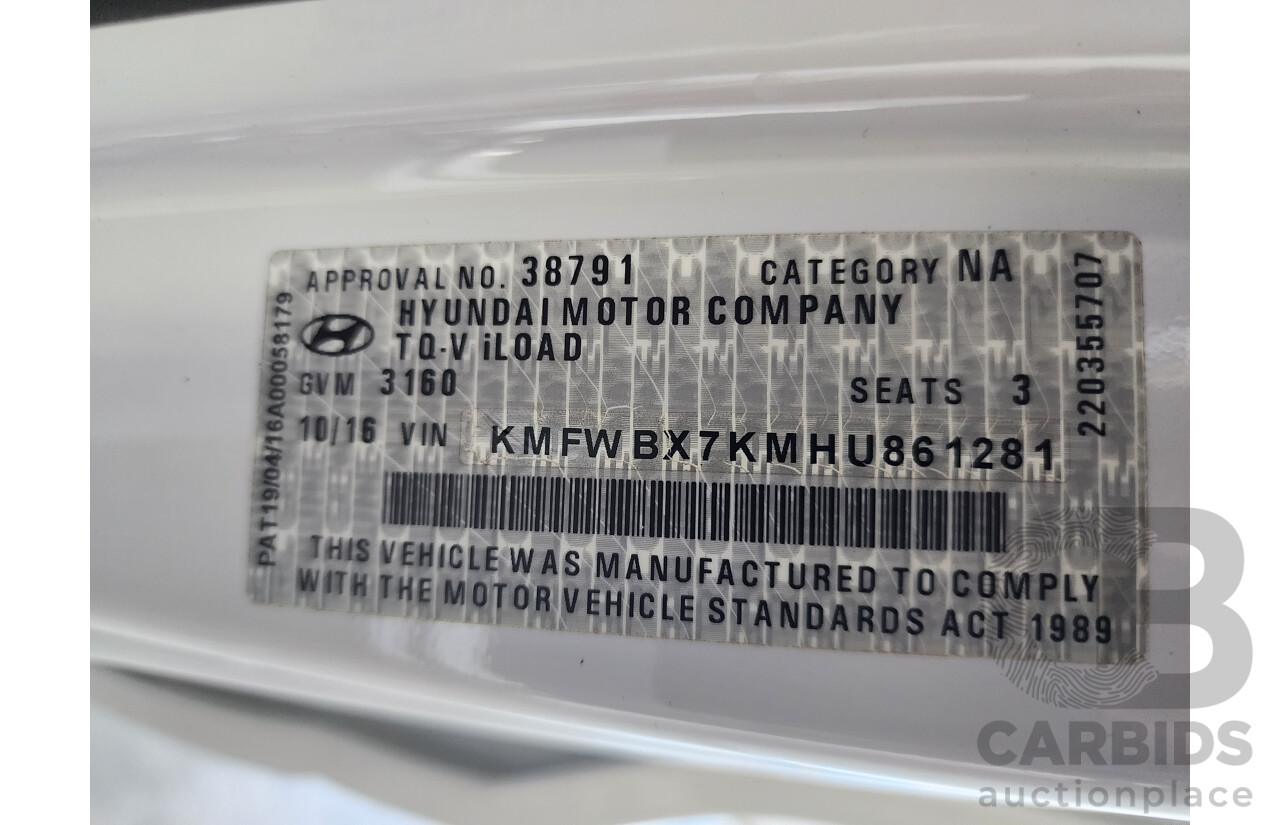 10/2016 Hyundai Iload  TQ MY16 4d Van White 2.5L