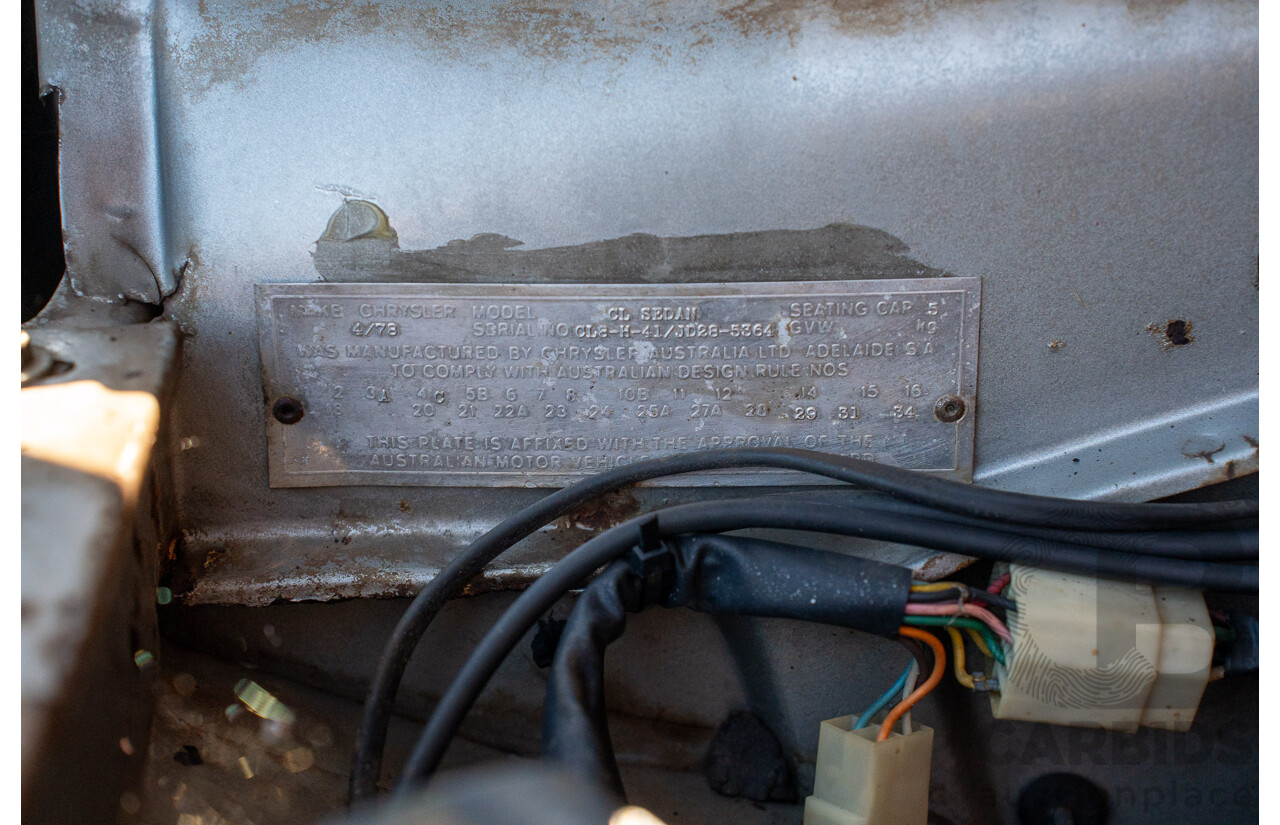 4/1978 Chrysler CL Regal LeBaron 4d Sedan Silver 4.3L