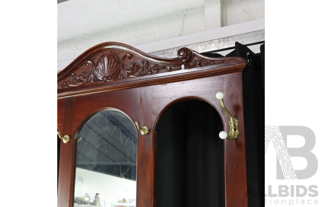 Reproduction Mahogany Hall Stand