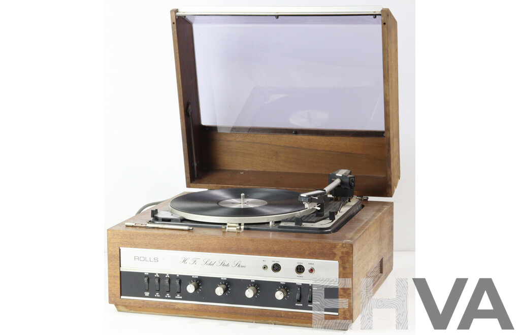 German Made Dual 1010 Turntable with Rolls Hifi Solid State Stereo Amplifier