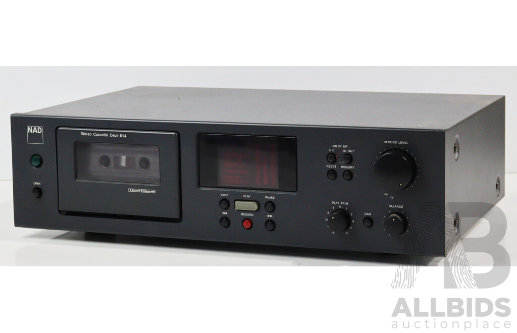 Nad Electronics Stereo Cassette Deck Model 614